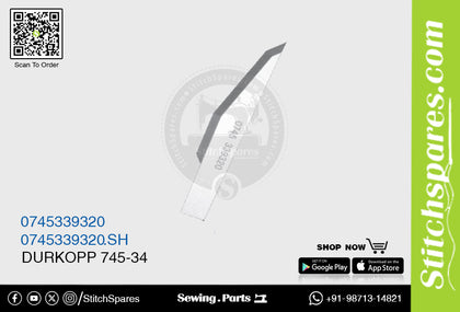 0745339320 / 0745339320.SH Knife (Blade) Durkopp 745-34 Sewing Machine