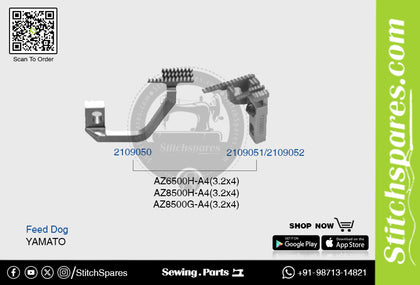 Strong-H 2109050 / 2109051 / 2109052 Feed Dog Yamato AZ6500H-A4 (3.2x4mm) Industrial Sewing Machine Spare Part