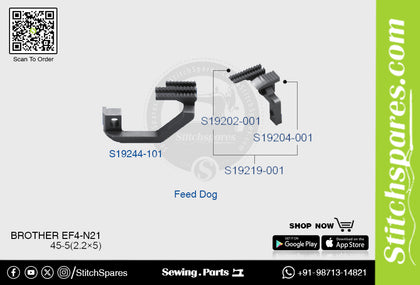 Strong H S19244-101 Feed Dog Brother EF4-N21 Overlock Sewing Machine Spare Part