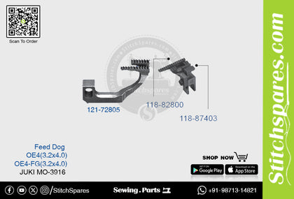 Strong-H 121-72805 Feed Dog Juki Mo-3916-Oe4 (3.2×4.0) Sewing Machine Spare Part