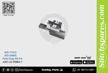 Strong H 400-71912 5/8 Feed Dog Juki LH-3588A-7 Double Needle Lockstitch Sewing Machine Spare Part