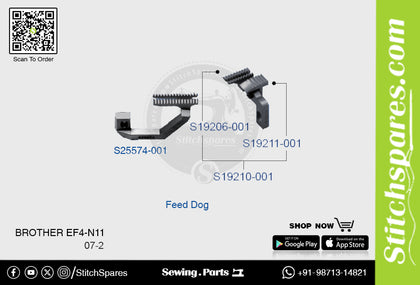 Strong H S25574-001 Feed Dog Brother EF4-N11 Overlock Sewing Machine Spare Part