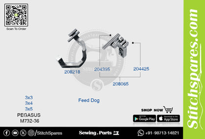 STRONG-H 208218 Feed Dog PEGASUS M732-36 (3×5) Sewing Machine Spare Part