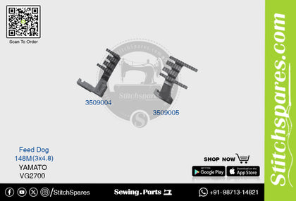 3509004 FEED DOG YAMATO VG-2700-148M (3×4.8) SEWING MACHINE SPARE PART