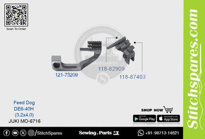 Strong-H 121-73209 Feed Dog Juki Mo-6716-De6-40h (3.2×4.0) Sewing Machine Spare Part