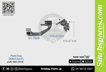 Strong H 121-73209 / 118-82909 / 118-87106 Feed Dog Juki MO-3916 DE6(3.2?4.0mm) Double Needle Lockstitch Sewing Machine Spare Part