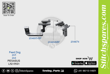 STRONG-H 204693-BF Feed-Dog PEGASUS L52-05S1 (2×3) Sewing Machine Spare Part