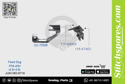 Strong H 121-73308 / 118-84004 / 118-87403 Feed Dog Juki MO-6716 FF6-40H (4.8?4.8)mm Double Needle Lockstitch Sewing Machine Spare Part