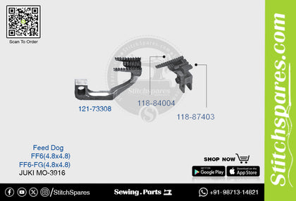 Strong H 121-73308 / 118-84004 / 118-87403 Feed Dog Juki MO-3916 FF6(4.8?4.8mm) FF6-FG(4.8?4.8mm) Double Needle Lockstitch Sewing Machine Spare Part