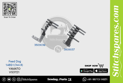Strong-H 3509036 / 3509037 148S1(3×4.8)mm Feed Dog Yamato VG3721 Flatlock (Interlock) Sewing Machine Spare Part