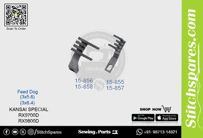 Strong H 15-855 / 15-856 Feed Dog Kansai Special RX9700D (3?5.6)mm Double Needle Lockstitch Sewing Machine Spare Part