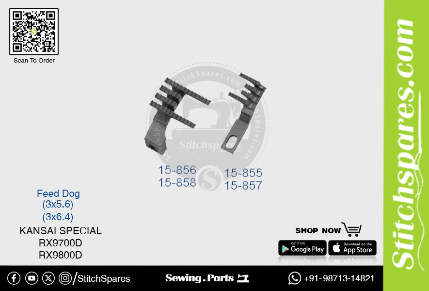 स्ट्रांग-एच 15-855 फीड डॉग कंसाई स्पेशल Rx-9700d सिलाई मशीन स्पेयर पार्ट