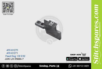 Strong H 400-61270 1/8 Feed Dog Juki LH-3568A-7 Double Needle Lockstitch Sewing Machine Spare Part