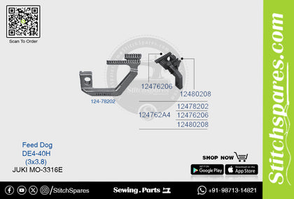 Strong-H 124-78202 Feed Dog Juki Mo-3316e-De4-40h (3×3.8) Sewing Machine Spare Part