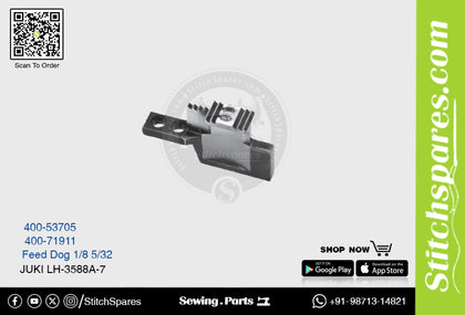 Strong H 400-53705 1/8 Feed Dog Juki LH-3588A-7 Double Needle Lockstitch Sewing Machine Spare Part