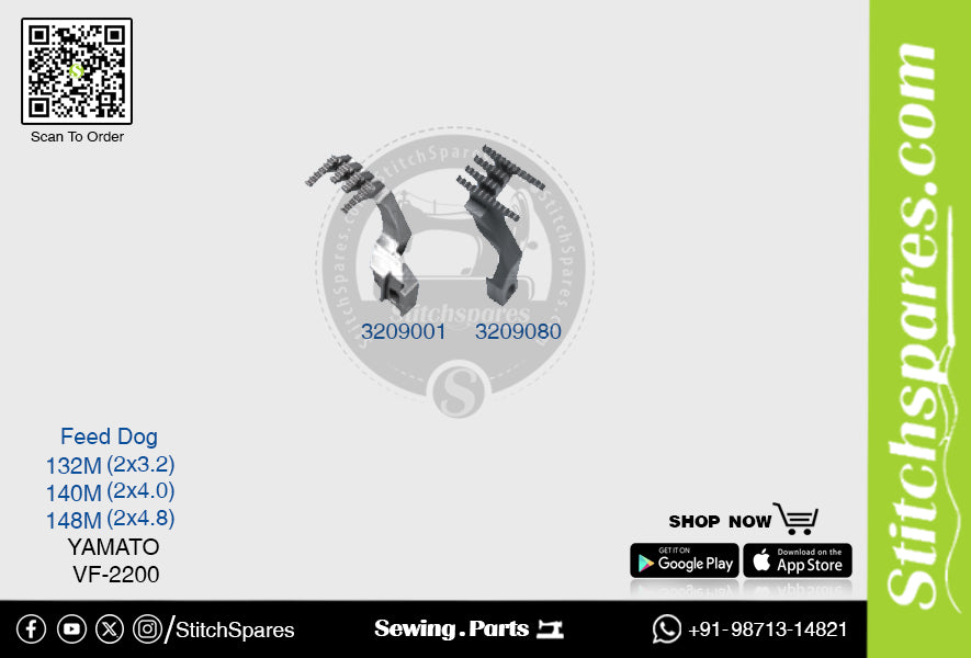 3209001 VORSCHUBHÄNGER YAMATO VF-2200-140M (2×4.0) NÄHMASCHINE ERSATZTEIL