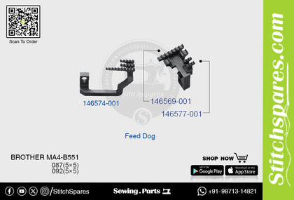 Strong H 146574-001 Feed Dog Brother MA4-B551 Overlock Sewing Machine Spare Part