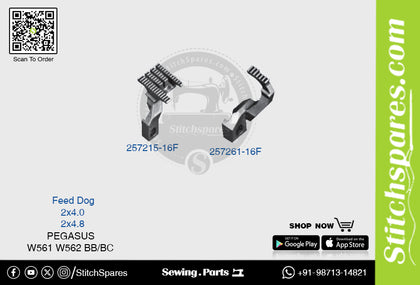 STRONG H 257261-16F Feed Dog PEGASUS W561 W562-02 BB-BC (2×4.0) Sewing Machine Spare Part