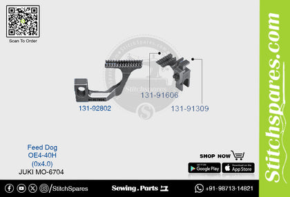 Strong-H 131-92802 Feed Dog Juki Mo-6704-Oe4-40h (0×4.0) Sewing Machine Spare Part