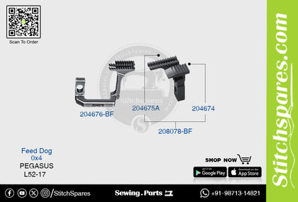 STRONGH 204676-BF Feed Dog PEGASUS M752-13 (2×3) Sewing Machine Spare Part
