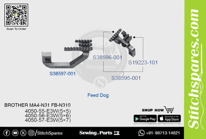 Strong H S38597-001 Feed Dog Brother MA4-N31 Overlock Sewing Machine Spare Part