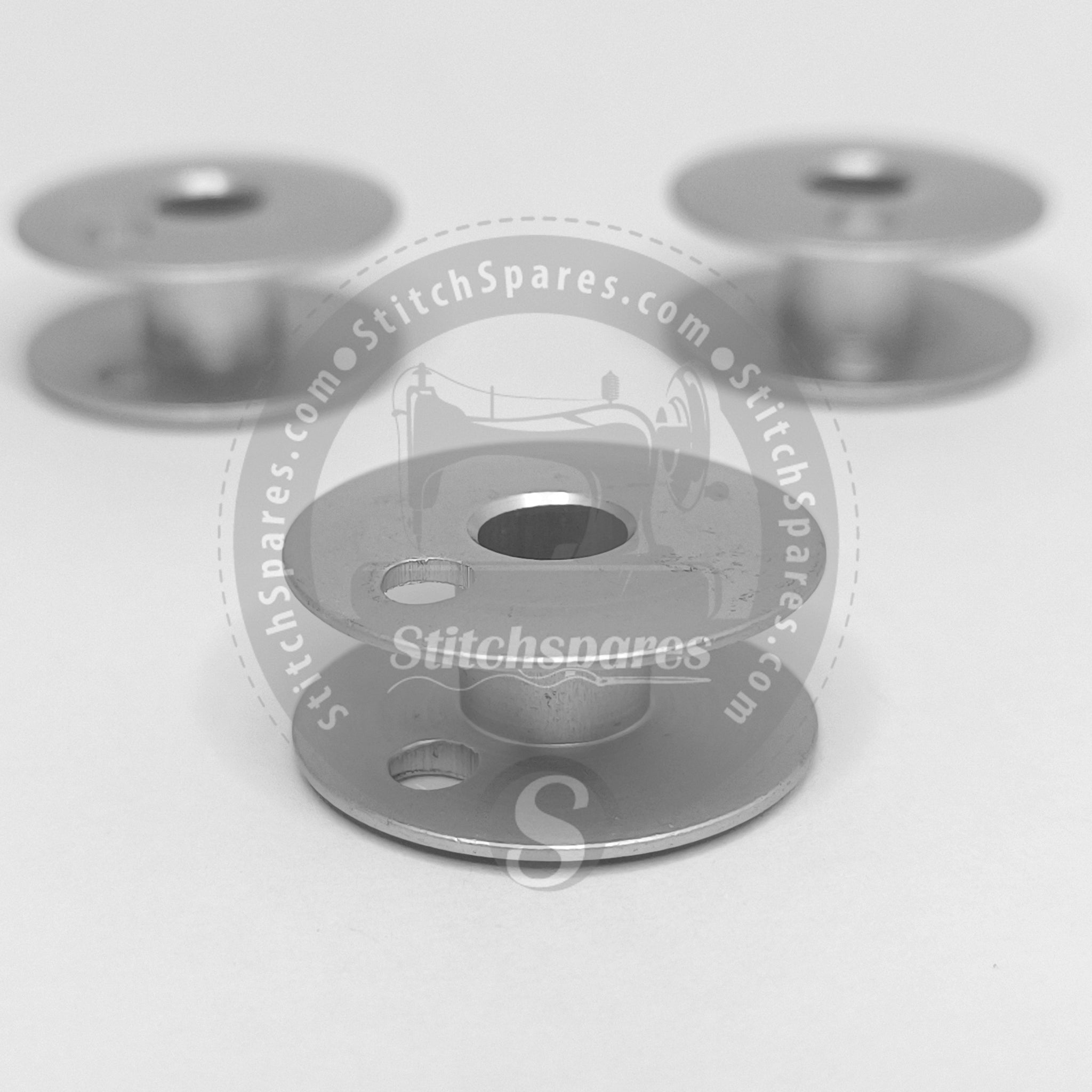 Bobbin small 21x6x9mm, metall, perforated for lockstitch machines -  B9117-012-000+ - Strima