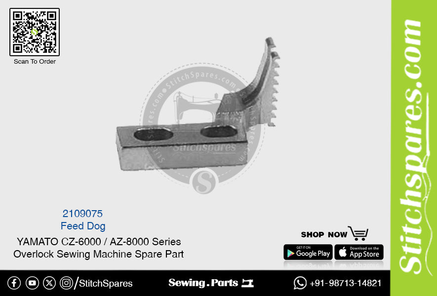 2109075 Feed Dog YAMATO CZ-6000  AZ-8000 Series Overlock Sewing Machine Spare Part