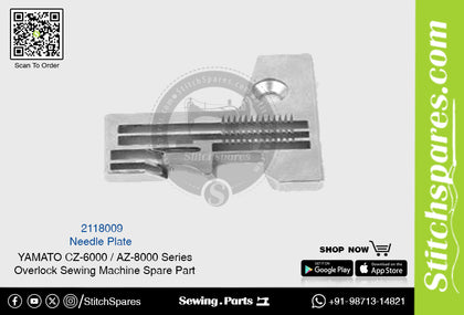 2118009 Needle Plate YAMATO CZ-6000  AZ-8000 Series Overlock Sewing Machine Spare Part