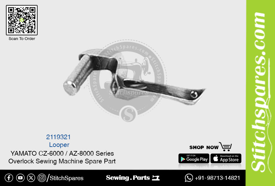 2119321 Looper YAMATO CZ-6000 Serie AZ-8000 Repuesto para máquina de coser overlock