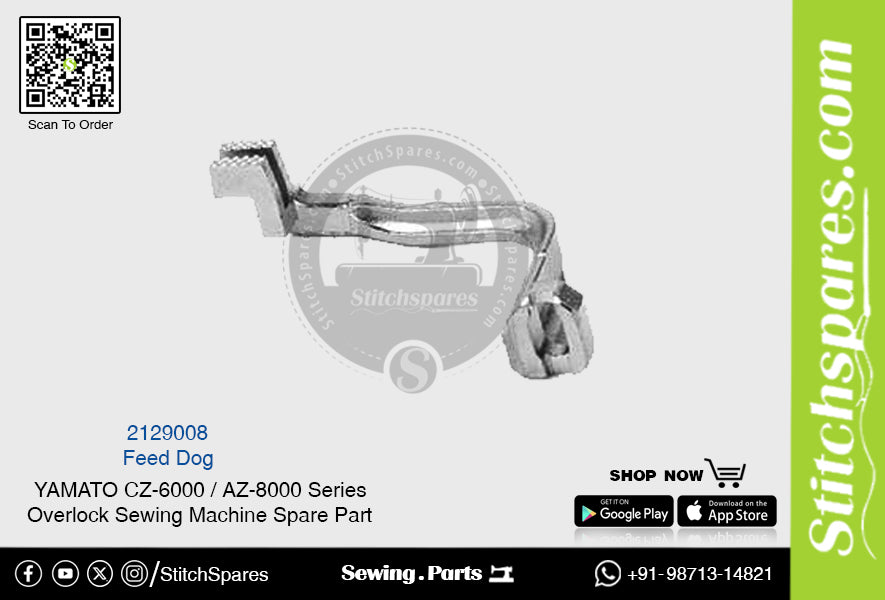 2129008 Dientes de alimentación YAMATO CZ-6000 Serie AZ-8000 Pieza de repuesto para máquina de coser overlock