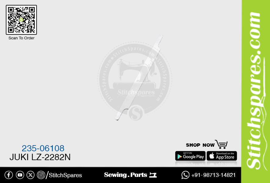 235-06108 Cuchillo (hoja) Juki LZ-2282N Máquina de coser