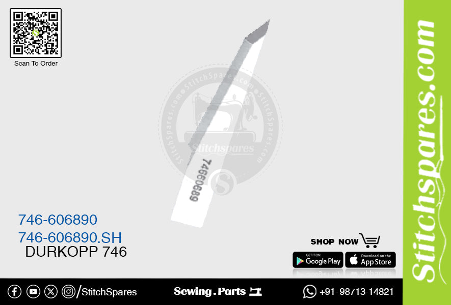 746-60689 चाकू (ब्लेड) Durkopp 746 सिलाई मशीन