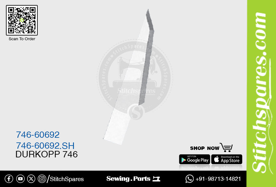 746-60692 चाकू (ब्लेड) Durkopp 746 सिलाई मशीन