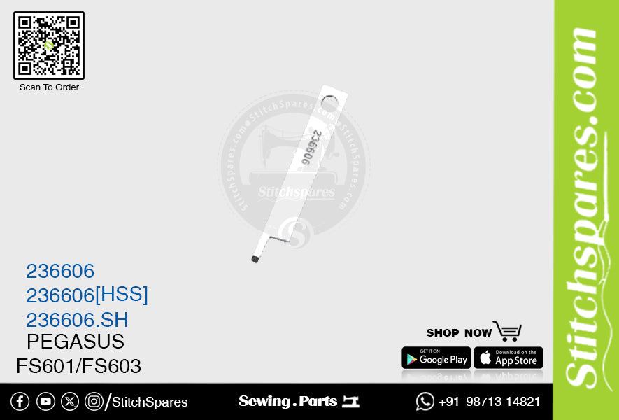 # STRONG H 236606 Cuchillo superior Pegasus FS700P Flat seamer Repuesto para máquina de coser