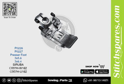 P0226 PRESSER FOOT SIRUBA C007H-W162 (3×5.6) SEWING MACHINE SPARE PART