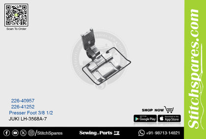 Strong H 226-40957 3/8 Presser Foot Juki LH-3568A-7 Double Needle Lockstitch Sewing Machine Spare Part