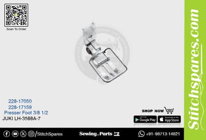 Strong H 228-17050 3/8 Presser Foot Juki LH-3588A-7 Double Needle Lockstitch Sewing Machine Spare Part
