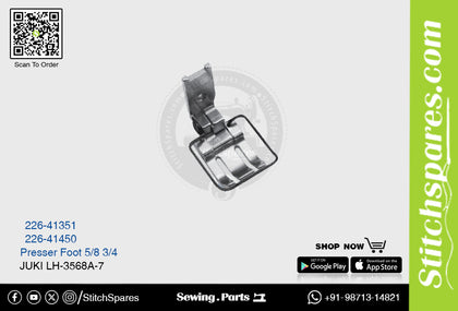 Strong H 226-41351 5/8 Presser Foot Juki LH-3568A-7 Double Needle Lockstitch Sewing Machine Spare Part
