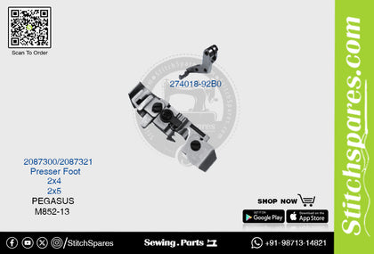 STRONG H 274018 92B0 2087300 2087321 Presser Foot PEGASUS M852 13 (2×5) Sewing Machine Spare Part