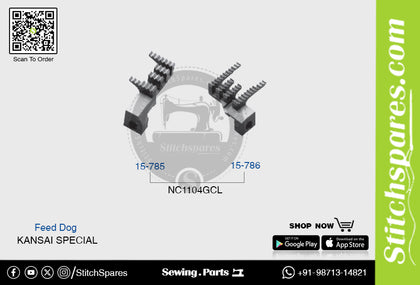 Strong-H 15-785 / 15-786 Feed Dog Kansai Special NC1104GCL Industrial Sewing Machine Spare Part