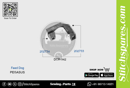 Strong-H 202734 / 202733 Feed Dog Pegasus DCR-942 Industrial Sewing Machine Spare Part