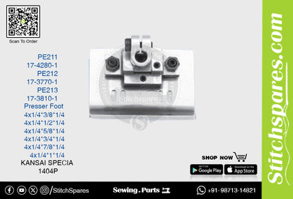 STRONG-H 17-4280-1 PRESSER FOOT KANSAI SPECIAL 1404P (4×1-4) SEWING MACHINE SPARE PART