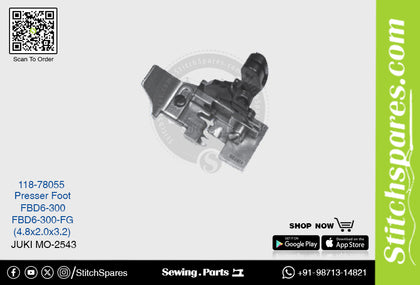Strong-H 118-78055 Presser Foot Juki Mo-2543-Fbd6-300-Fg (4.8×2.0×3.2) Sewing Machine Spare Part