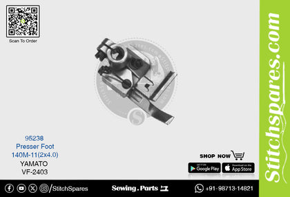 Strong-H 95238 140M-11(2×4.0)mm Presser Foot Yamato VF2403 Flatlock (Interlock) Sewing Machine Spare Part
