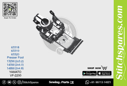 Strong-H 63319 140M(2×4.0)mm Presser Foot Yamato VF-2200 Flatlock (Interlock) Sewing Machine Spare Part