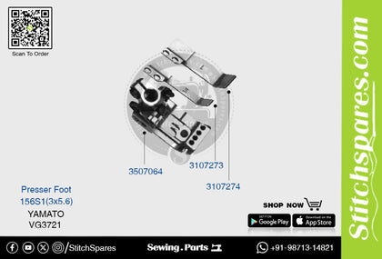 Strong-H 3507064 156S1(3×5.6)mm Presser Foot Yamato VG3721 Flatlock (Interlock) Sewing Machine Spare Part