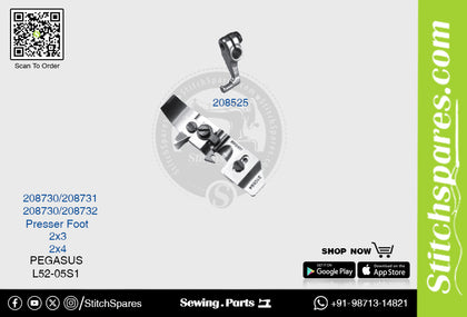 STRONG-H 208730, 208731, 208525 Presser Foot PEGASUS L52-13 (2×3) Sewing Machine Spare Part