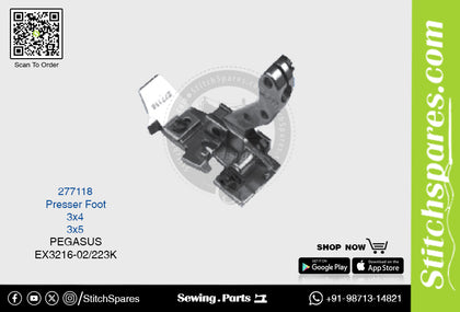 STRONG H 277118 Presser Foot  PEGASUS EX3216 02 223K (3×5) Sewing Machine Spare Part