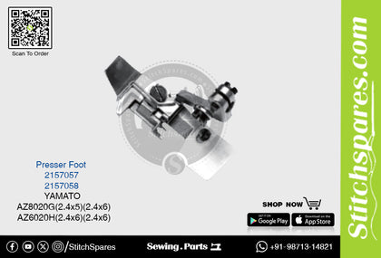 Strong-H 2157057 Presser Foot Yamato AZ8020G (2.4×5mm) (2.4×6mm) Industrial Sewing Machine Spare Part