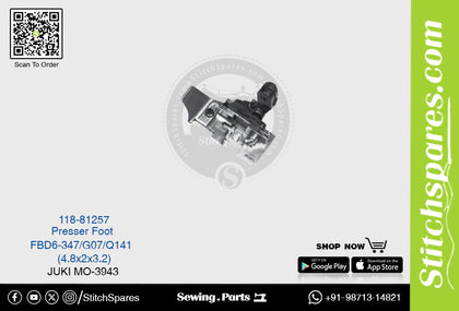 Strong-H 118-81257 Presser Foot Juki Mo-3943-Fbd6-347-G07-Q141 (4.8×2×3.2) Sewing Machine Spare Part